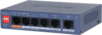 Коммутатор Dahua DH-CS4006-4ET2GT-60 4x100Мбит/с 2x1Гбит/с 2xКомбо(1000BASE-T/SFP) управляемый - купить недорого с доставкой в интернет-магазине