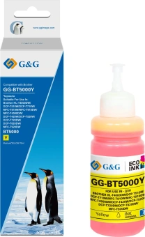 Чернила G&G GG-BT5000Y желтый70мл для Brother HL-T4000DW, DCP-T510W, DCP-T710W, MFC-T810W, MFC-T910DW, MFC-T4500DW, DCP-T420W, DCP-T520W, DCP-T720DW, DCP-T820DW, MFC-T920DW - купить недорого с доставкой в интернет-магазине