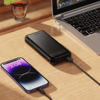 Мобильный аккумулятор Hoco J153A Stability 20000mAh QC3.0/PD 2A 2xUSB-A/USB-C черный (56085) - купить недорого с доставкой в интернет-магазине
