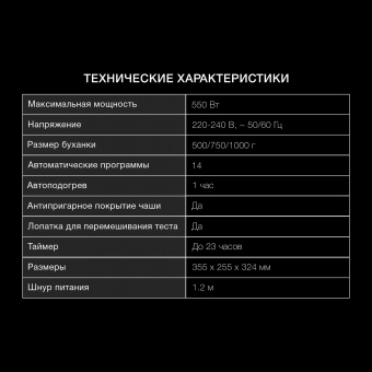 Хлебопечь Hyundai HYBM-4082 550Вт серый/серебристый - купить недорого с доставкой в интернет-магазине