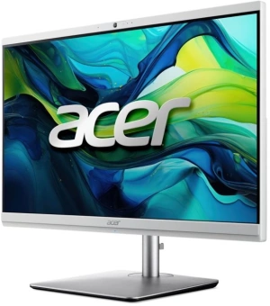 Моноблок Acer Aspire C24-195ES 23.8" Full HD Core Ultra 7 155U (1.7) 16Gb SSD512Gb Graphics CR Eshell GbitEth WiFi BT 65W клавиатура мышь Cam серебристый 1920x1080 - купить недорого с доставкой в интернет-магазине