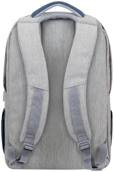 Рюкзак для ноутбука 17.3" Riva 7567 серый/темно-синий полиэстер (7567 GREY/DARK BLUE) - купить недорого с доставкой в интернет-магазине