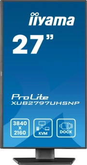 Монитор Iiyama 27" ProLite XUB2797UHSNP-B1 черный IPS LED 16:9 HDMI M/M матовая HAS Piv 1300:1 350cd 178гр/178гр 3840x2160 60Hz DP 4K USB 6.1кг - купить недорого с доставкой в интернет-магазине