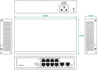 Коммутатор Tiandy TC-P3S010 H/0820/AT/90 - купить недорого с доставкой в интернет-магазине