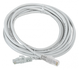 Патч-корд ITK PC01-C5EU-5M-G UTP вилка RJ-45-вилка RJ-45 кат.5е 5м серый ПВХ (уп.:1шт) - купить недорого с доставкой в интернет-магазине