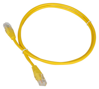 Патч-корд Lanmaster UTP TWT-45-45-5.0-YL вилка RJ-45-вилка RJ-45 кат.5е 5м желтый ПВХ (уп.:1шт) - купить недорого с доставкой в интернет-магазине