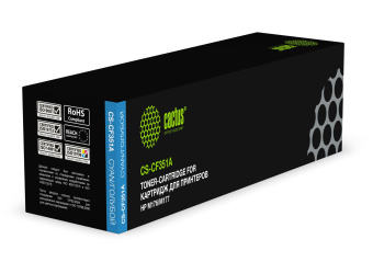Картридж лазерный Cactus CS-CF351A CF351A голубой (1000стр.) для HP M176/M177 - купить недорого с доставкой в интернет-магазине