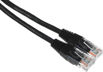 Патч-корд Lanmaster TWT-45-45-1.0-BK UTP RJ-45 вил.-вилка RJ-45 кат.5E 1м черный ПВХ (уп.:1шт) - купить недорого с доставкой в интернет-магазине