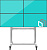 Подставка для телевизора Onkron FSPRO2L-22 серебристый 40"-55" макс.200кг напольный мобильный