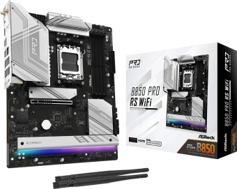 Материнская плата Asrock B850 PRO RS WIFI Socket AM5 AMD B850 4xDDR5 ATX AC`97 8ch(7.1) 2.5Gg RAID+HDMI - купить недорого с доставкой в интернет-магазине