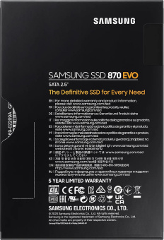 Накопитель SSD Samsung SATA-III 4TB MZ-77E4T0B/EU 870 EVO 2.5" - купить недорого с доставкой в интернет-магазине