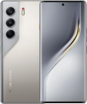 Смартфон Tecno Camon 40 Pro 5G 256Gb 8Gb титановый моноблок 3G 4G 2Sim 6.78" 1080x2436 Android 15 50Mpix 802.11 a/b/g/n/ac/ax NFC GPS GSM900/1800 GSM1900 Protect FM - купить недорого с доставкой в интернет-магазине
