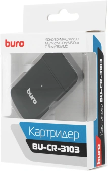 Устройство чтения карт памяти USB2.0 Buro BU-CR-3103 черный - купить недорого с доставкой в интернет-магазине
