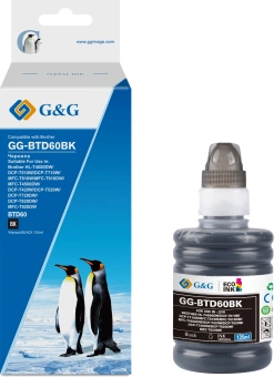Чернила G&G GG-BTD60BK черный135мл для Brother HL-T4000DW, DCP-T510W, DCP-T710W, MFC-T810W, MFC-T910DW, MFC-T4500DW, DCP-T420W, DCP-T520W, DCP-T720DW, DCP-T820DW, MFC-T920DW - купить недорого с доставкой в интернет-магазине