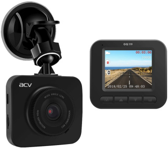 Видеорегистратор ACV GQ119 черный 1080x1920 1080p 120гр. GP2247 - купить недорого с доставкой в интернет-магазине