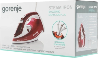 Утюг Gorenje SIH2200RBC 2200Вт красный/белый - купить недорого с доставкой в интернет-магазине