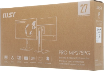 Монитор MSI 27" Pro MP275PG черный IPS LED 16:9 HDMI M/M матовая HAS Piv 300cd 178гр/178гр 1920x1080 100Hz VGA DP FHD 6.03кг - купить недорого с доставкой в интернет-магазине