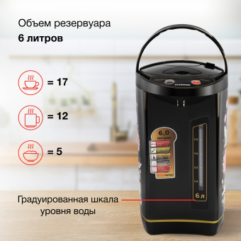 Термопот Starwind STP5403 6л. 800Вт черный - купить недорого с доставкой в интернет-магазине