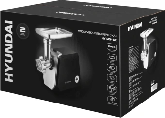 Мясорубка Hyundai HY-MG4422 1200Вт черный/серебристый - купить недорого с доставкой в интернет-магазине