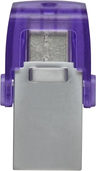 Флеш Диск Kingston 64GB DataTraveler microDuo 3C DTDUO3CG3/64GB USB3.0 фиолетовый - купить недорого с доставкой в интернет-магазине