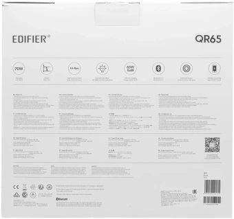 Колонки Edifier QR65 2.0 черный 70Вт BT - купить недорого с доставкой в интернет-магазине