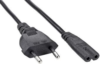 Кабель Premier 5-180 IEC C7 (2-pin) Евровилка 1.8м (5-180(0.5) 1.8) черный (Bulk) - купить недорого с доставкой в интернет-магазине
