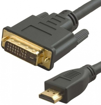 Кабель аудио-видео Lazco WH-141 HDMI (m)/DVI-D(m) 20м. Позолоченные контакты черный (WH-141(20M)) - купить недорого с доставкой в интернет-магазине