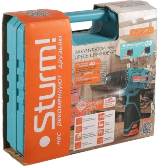 Шуруповерт Sturm! CD1240BLC аккум. патрон:быстрозажимной (кейс в комплекте) - купить недорого с доставкой в интернет-магазине