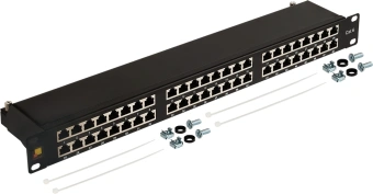 Патч-панель Lanmaster LAN-PPC48S6 19" 1U 48xRJ45 кат.6 STP - купить недорого с доставкой в интернет-магазине