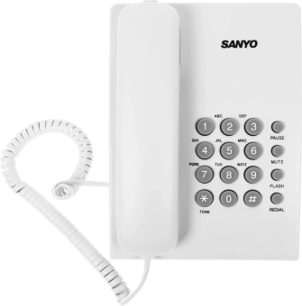 Телефон проводной Sanyo RA-S204W белый - купить недорого с доставкой в интернет-магазине