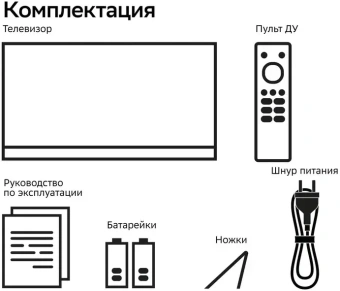 Телевизор LED Sber 43" SDX-43U5500DBA Салют ТВ Frameless черный 4K Ultra HD 60Hz DVB-T DVB-T2 DVB-C DVB-S DVB-S2 USB WiFi Smart TV (RUS) - купить недорого с доставкой в интернет-магазине