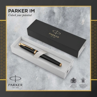 Ручка перьев. Parker IM Premium F323 (1931646) Black GT F сталь нержавеющая подар.кор. - купить недорого с доставкой в интернет-магазине