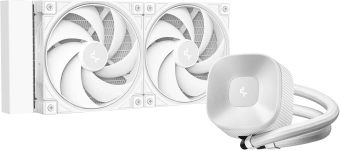 Система водяного охлаждения Deepcool LE240 V2 Pure Soc-AM5/AM4/1200/1700/1851 белый 4-pin 28.2-31.6dB Al 220W 1266gr Ret (R-LE240PURE-WHLNMD-G-1) - купить недорого с доставкой в интернет-магазине