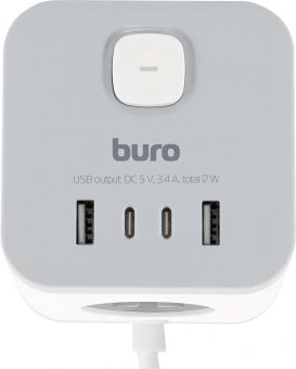 Сетевой удлинитель Buro BU-PC3.1UС-W 1.5м (3 розетки) белый (коробка) - купить недорого с доставкой в интернет-магазине
