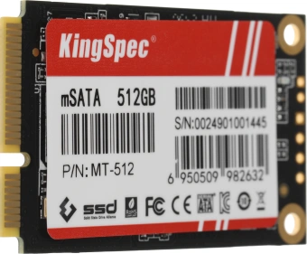 Накопитель SSD Kingspec mSATA 512Gb MT-512 MT Series mSATA - купить недорого с доставкой в интернет-магазине