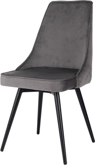 Стул для дома Бюрократ CH-K4_SP_2 с повор.мех. комплект 2шт т.серый Holland 18 металл черный на ножках (CH-K4_1/SP/HL18_2) - купить недорого с доставкой в интернет-магазине