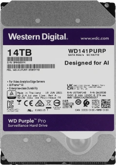 Жесткий диск WD SATA-III 14TB WD141PURP Surveillance Purple Pro (7200rpm) 512Mb 3.5" - купить недорого с доставкой в интернет-магазине