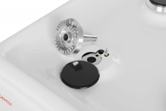 Плита Газовая Gefest ПГ 3200-08 К33 белый/черный (без крышки) реш.сталь - купить недорого с доставкой в интернет-магазине