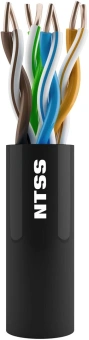 Кабель информационный NTSS NTSS-OUT-UTP4-5Е-PE-BL кат.5E UTP 4 пары 24AWG PE внешний 305м черный - купить недорого с доставкой в интернет-магазине