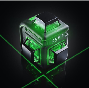 Уровень лазер. Ada Cube 3-360 GREEN Professional Edition 2кл.лаз. 520нм цв.луч. зеленый 3луч. (А00573) - купить недорого с доставкой в интернет-магазине