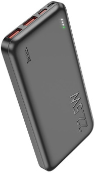 Мобильный аккумулятор Hoco J101 Astute 10000mAh QC3.0/PD3.0 22.5W 5A 2xUSB-A/USB-C черный - купить недорого с доставкой в интернет-магазине