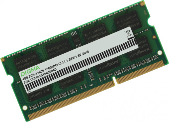 Память DDR3 4GB 1600MHz Digma DGMAS31600004D RTL PC3-12800 CL11 SO-DIMM 204-pin 1.35В dual rank Ret - купить недорого с доставкой в интернет-магазине