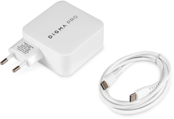 Сетевое зар./устр. Digma Pro DPW10B 100W 5A (PD+QC) 2хUSB-C/USB-A универсальное белый (DPW1B0G012WH) - купить недорого с доставкой в интернет-магазине