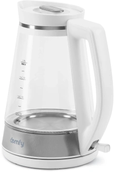 Чайник электрический Domfy DSW-EK505 1.9л. 3000Вт белый/прозрачный корпус: стекло/пластик - купить недорого с доставкой в интернет-магазине