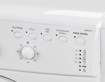 Стиральная машина Indesit EcoTime IWSB 5105 класс: A загр.фронтальная макс.:5кг белый - купить недорого с доставкой в интернет-магазине