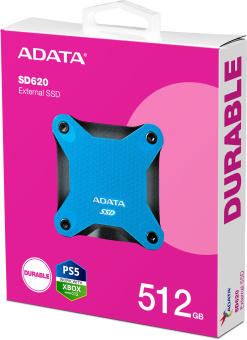 Накопитель SSD A-Data USB 3.1 512GB SD620-512GCBL SD620 2.5" синий - купить недорого с доставкой в интернет-магазине