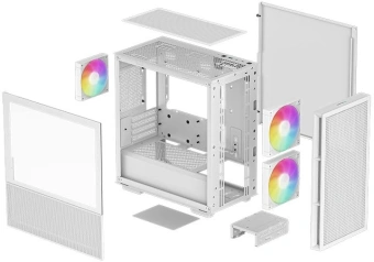 Корпус Deepcool CH360 белый без БП mATX 7x120mm 4x140mm 1xUSB2.0 1xUSB3.0 audio bott PSU - купить недорого с доставкой в интернет-магазине