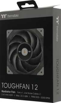 Вентилятор для корпуса Thermaltake Toughfan 12 120х120x25 черный 4-pin 22.3дБ (CL-F117-PL12BL-A) Ret - купить недорого с доставкой в интернет-магазине
