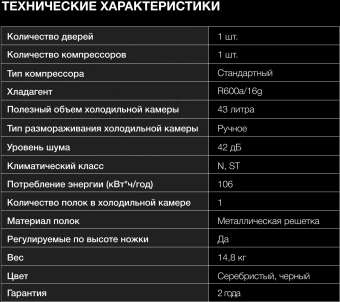 Холодильник Hyundai CO0502 1-нокамерн. серебристый - купить недорого с доставкой в интернет-магазине