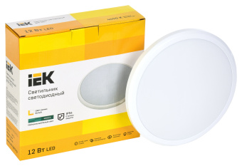 Светильник IEK 12Вт 4000K белый (LDPB0-3001-12-4000-K01) - купить недорого с доставкой в интернет-магазине